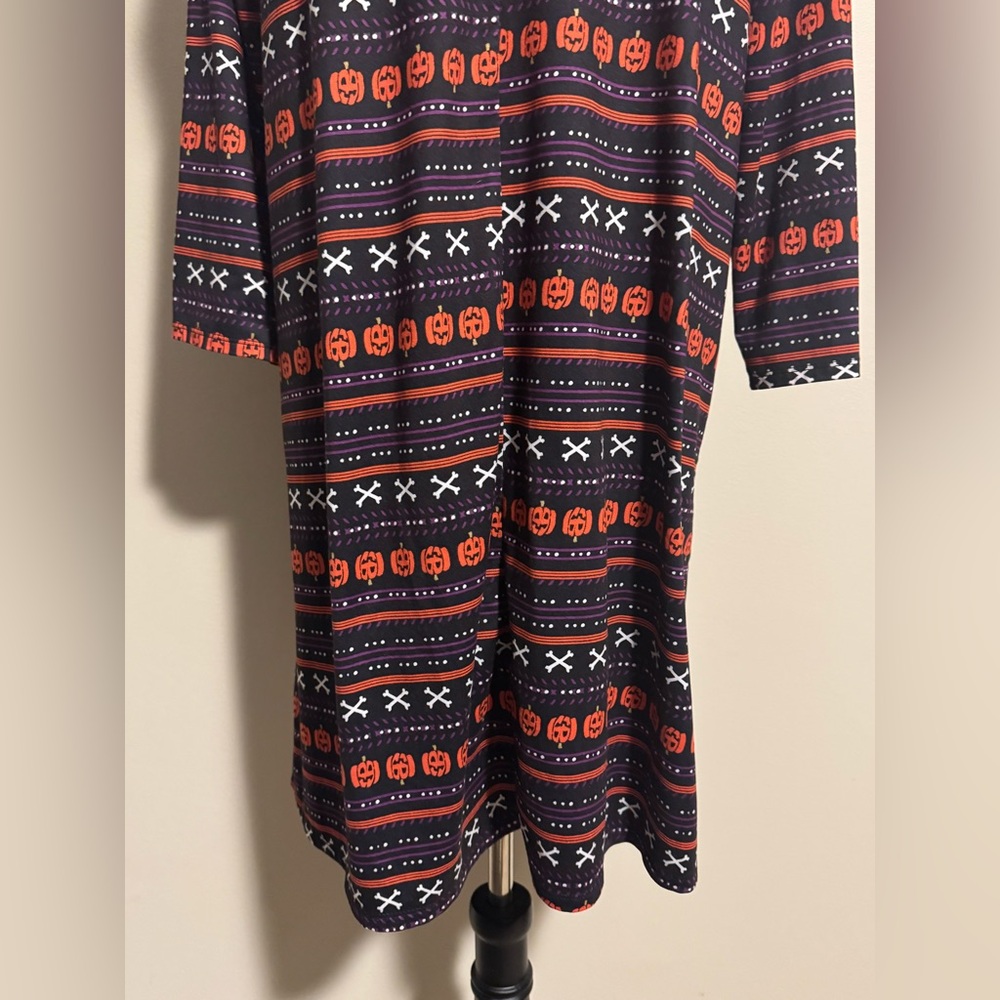 EUC Dressworks Orange and Purple Halloween Graphic Dress size medium - Picture 8 of 9